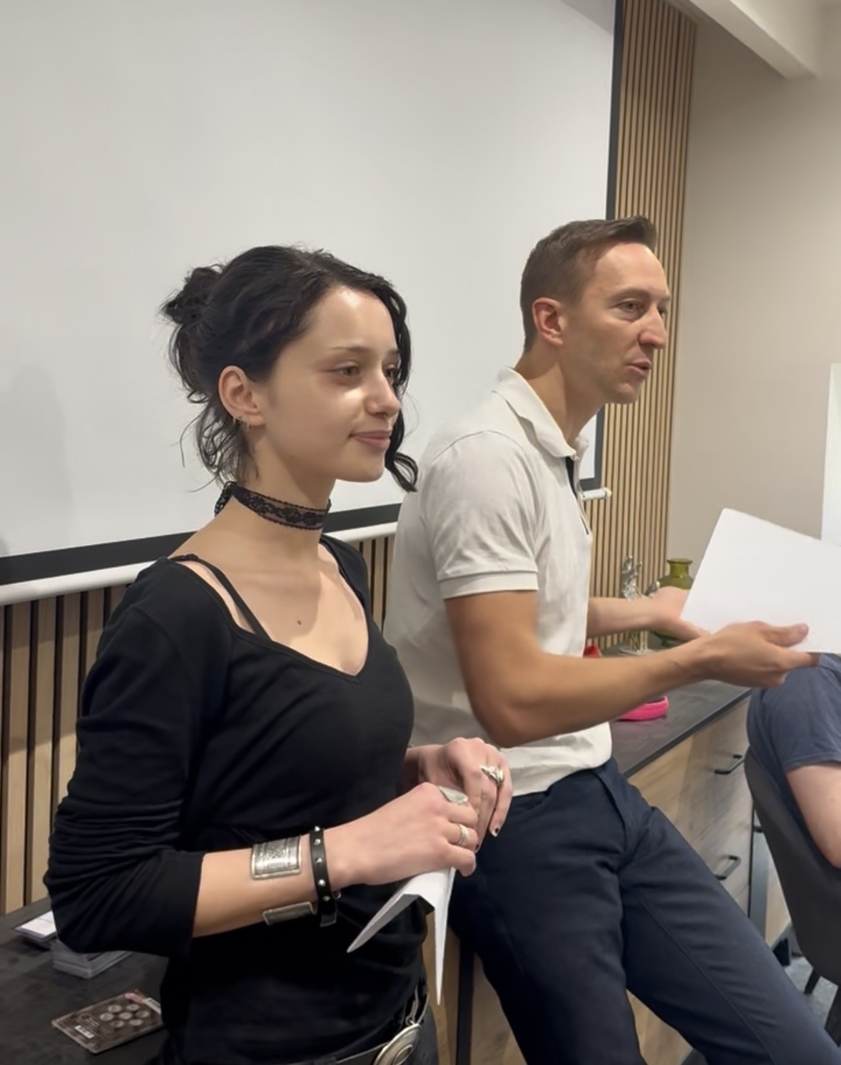 Antoine et Elisa au séminaire d'équipe